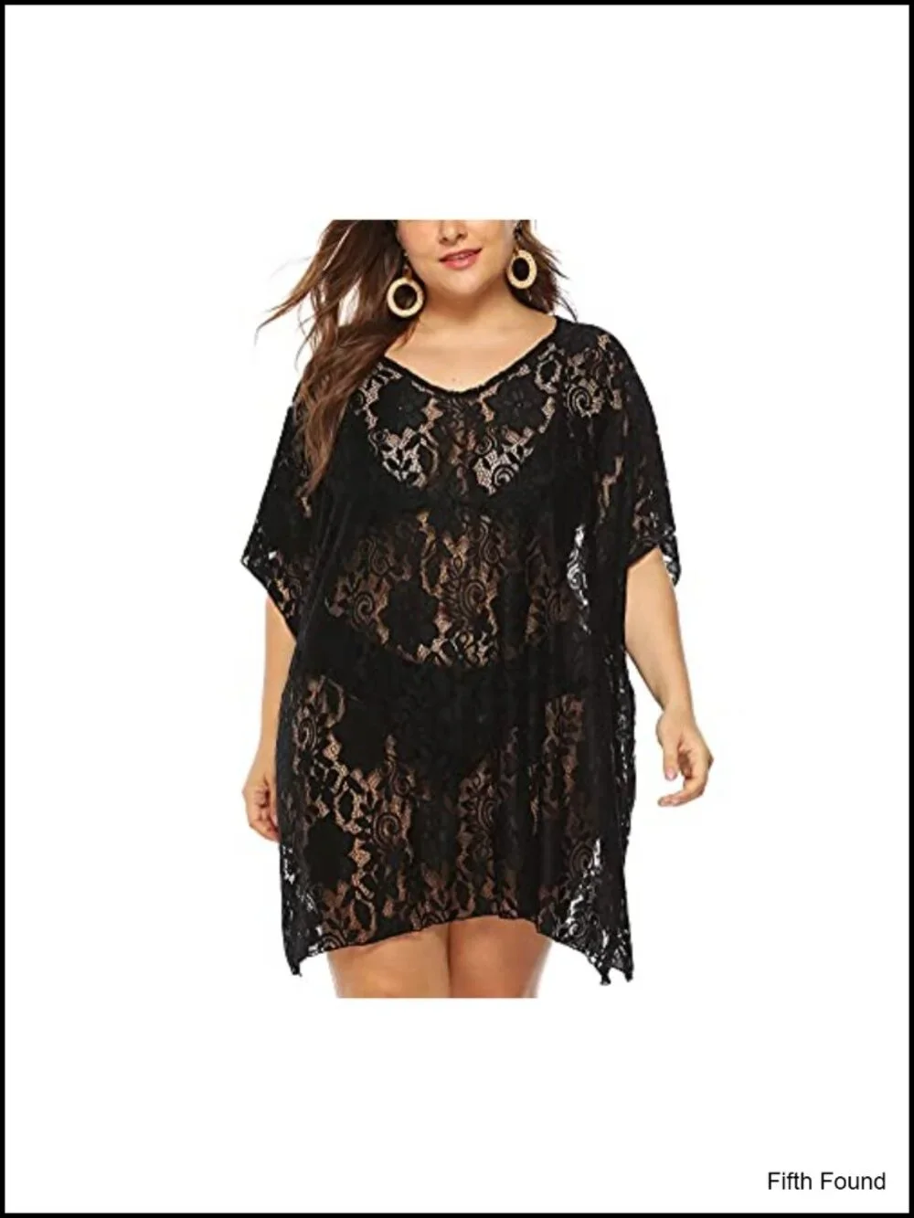 Sexy Lace Crochet Cover Up Beach Swimsuit Coverup Plus Size